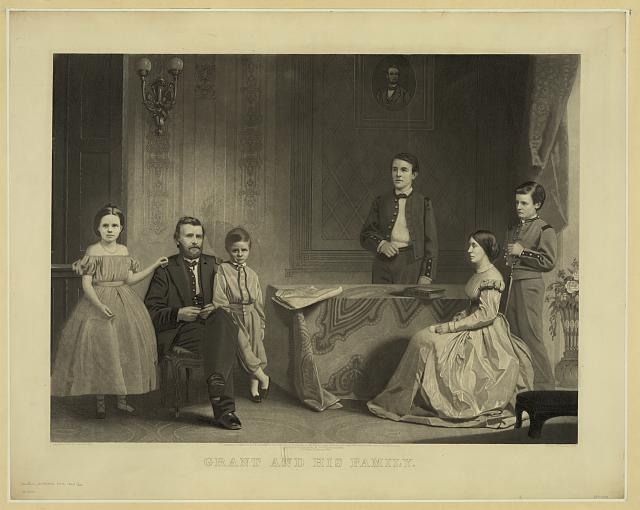 Grant and his family / original picture by W. Sartain,...