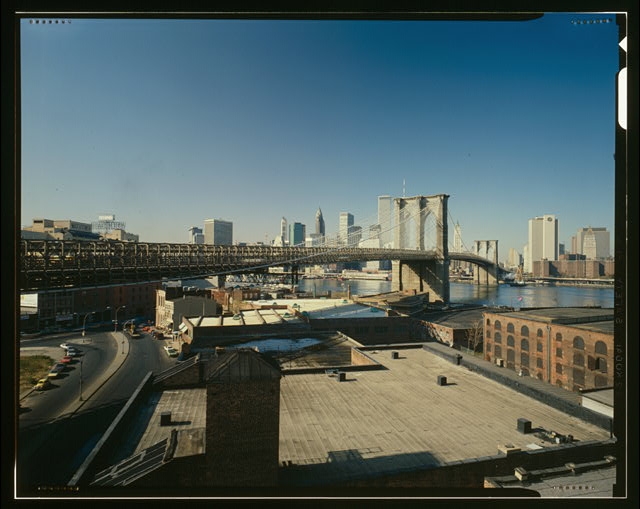 VIEW LOOKING NORTHWEST FROM WAREHOUSE ROOFTOP ON WATER...