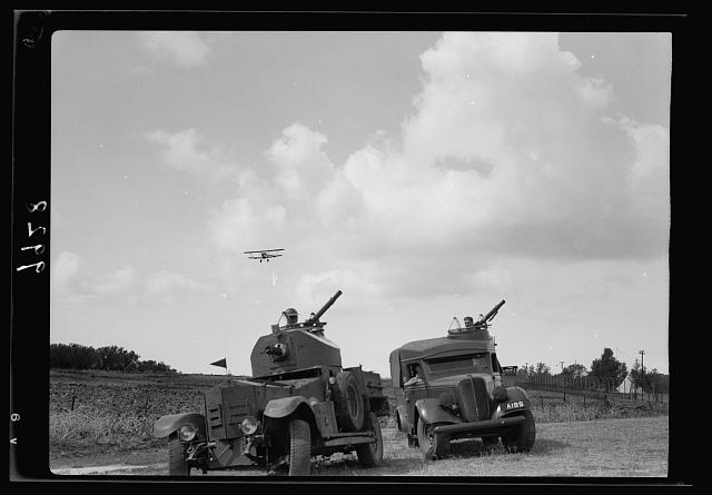 R.A.F. activities. Plane arriving in response to flare...