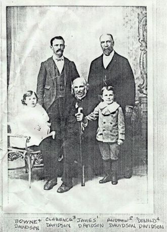 Bowne, Clarence, James, Andrew, & Donald  Davidson, 1896