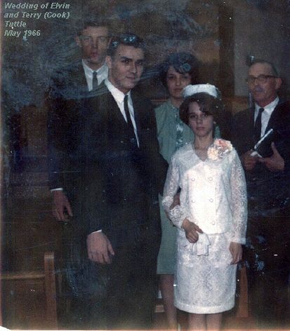 Elvin and Terry (Cook) Tuttle 1966 Wedding