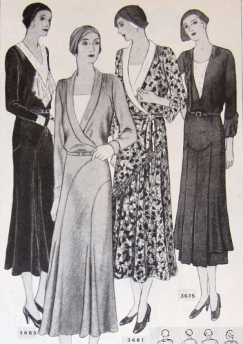 Butterick patterns for 1930's dresses