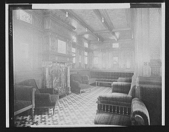 [Interior view of unknown steamship]