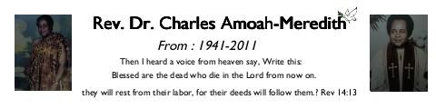 Charles Meredith-Amoah, 2011 Memorial Card