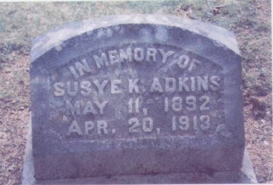 Susye K. Adkins Gravestone