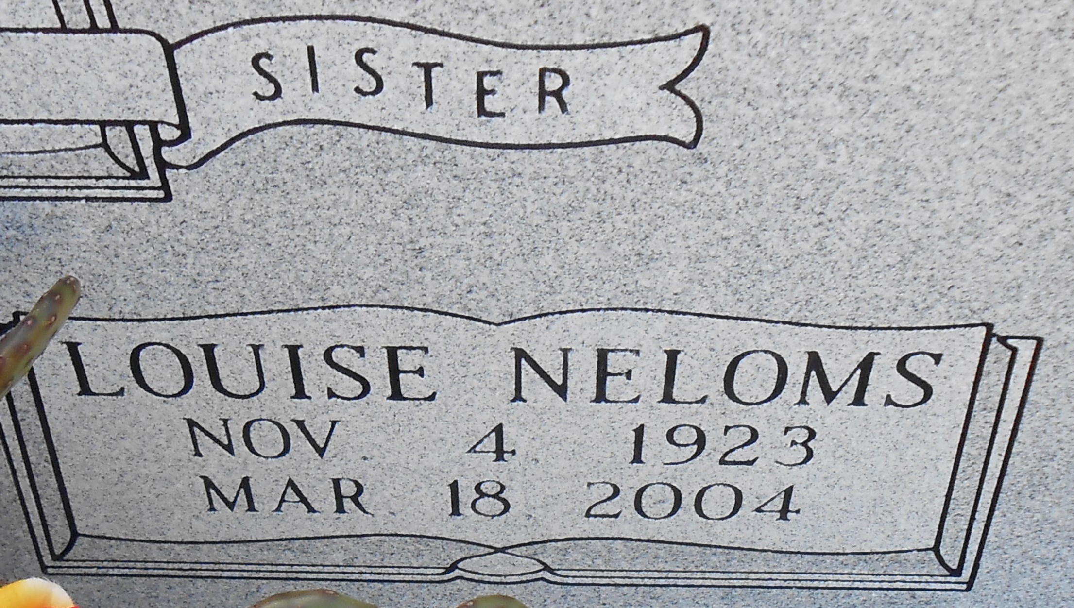 Louise Neloms grave