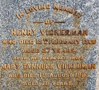 Mary Tannock Vickerman gravesite