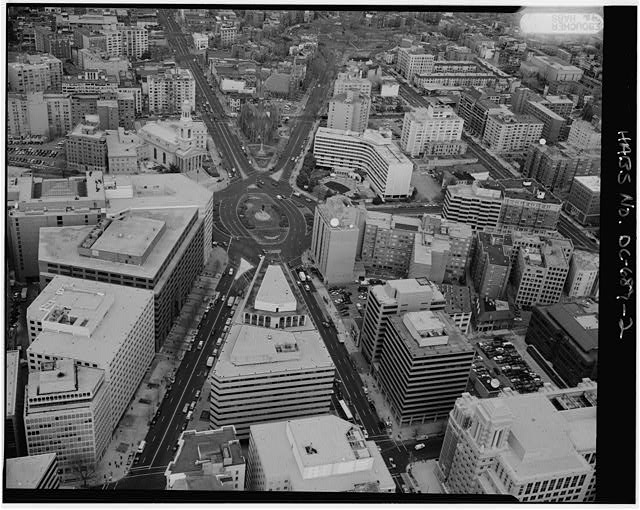 2. AERIAL VIEW OF CIRCLE LOOKING NORTHEAST UP RHODE...