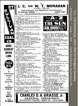 Margaret E. (Hehir) Quealey--U.S., City Directories, 1822-1995(1948)