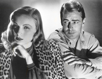Veronica Lake and Alan Ladd in This Gun For Hire.