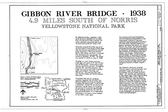 HAER WYO,15-YELNAP,5- (sheet 1 of 3) - Gibbon River...