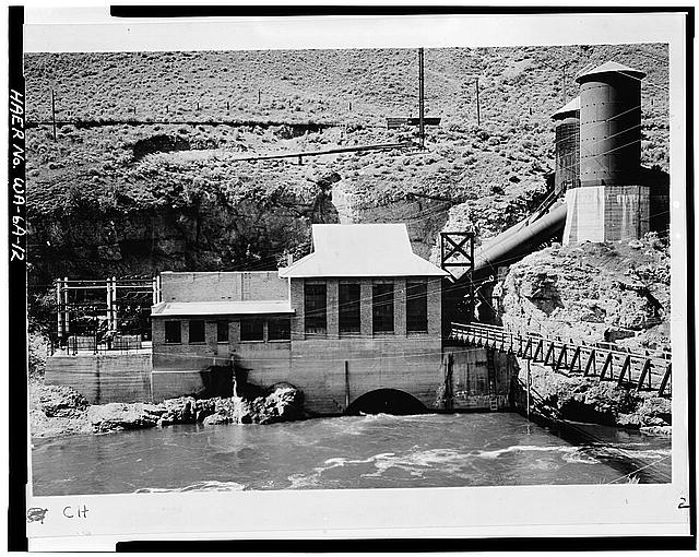 12. VIEW SHOWING EAST FACADE OF POWERHOUSE, WITH...