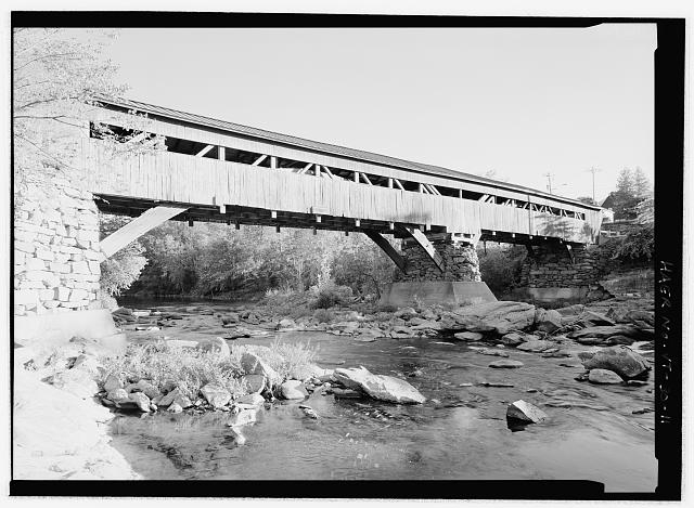 OBLIQUE PERSPECTIVE SOUTH - Taftsville Bridge, Spanning...