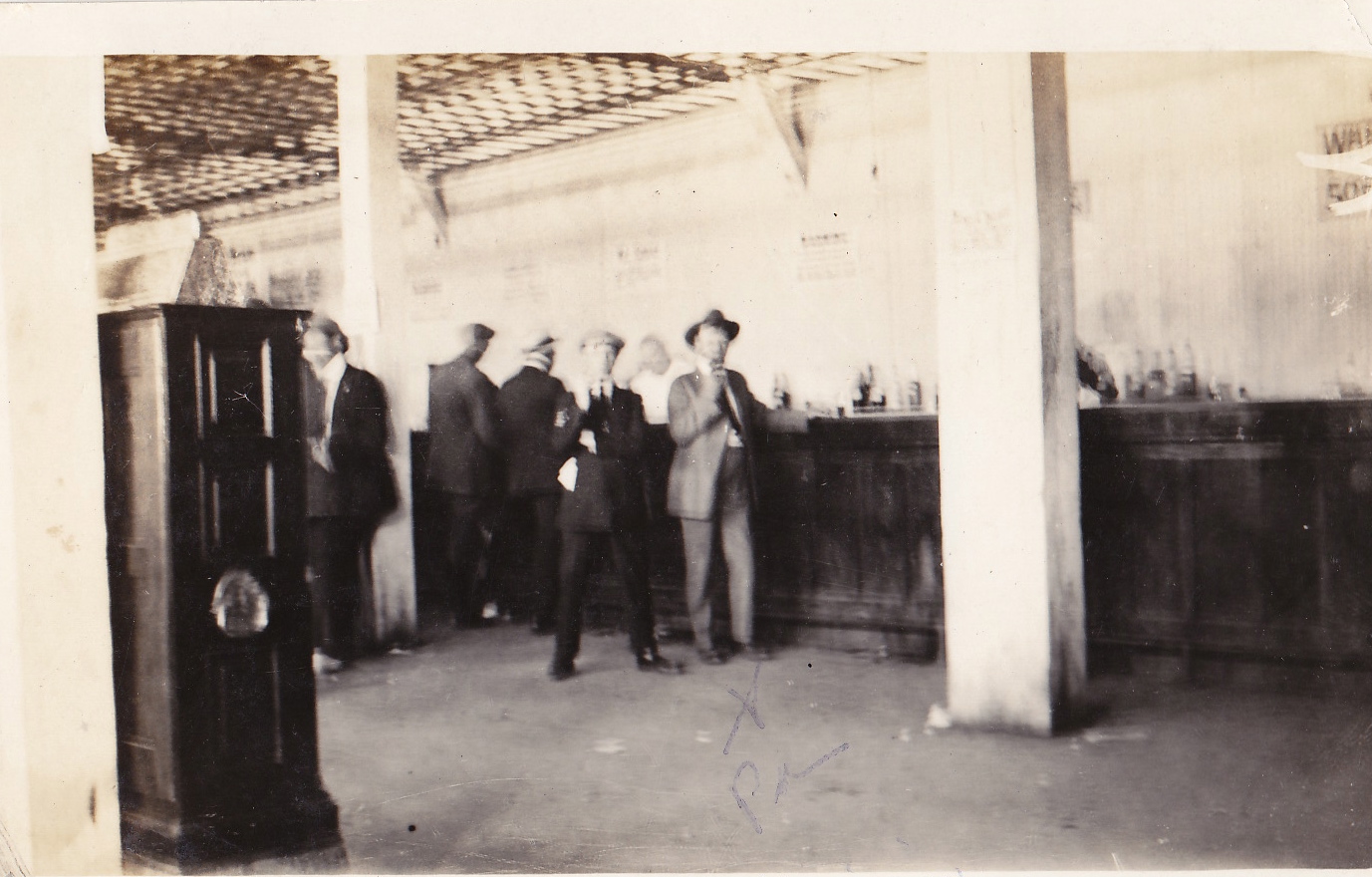 Men drinking in Saloon