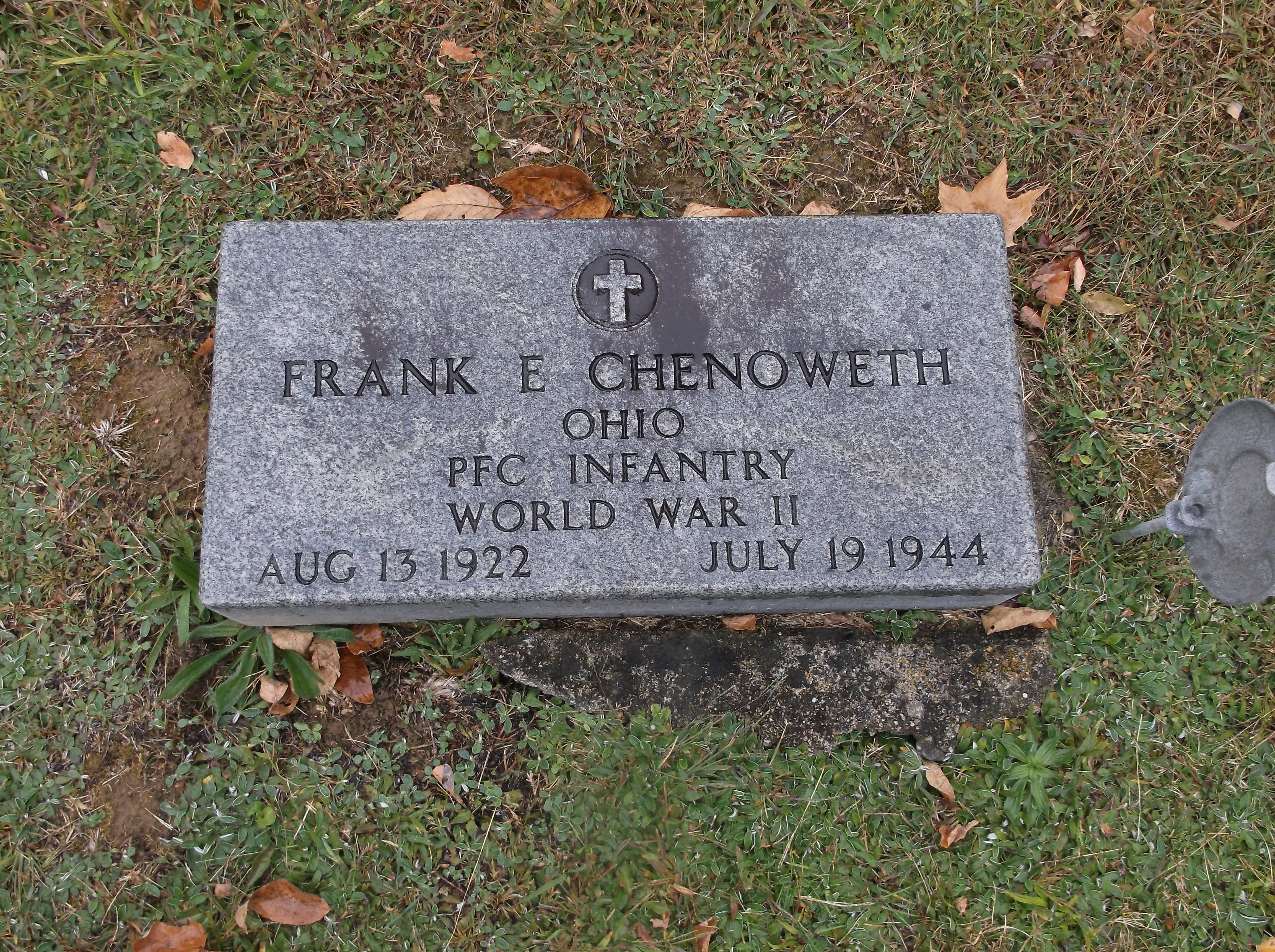 Frank E Chenoweth gravesite
