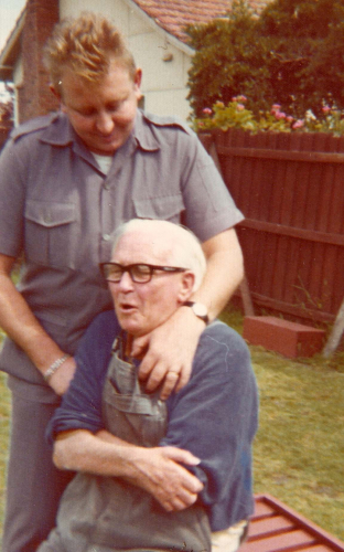 Walter with youngest son 1974