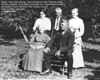 Sarah, Harry, Anna, Hiram, Laurie Jones c1915