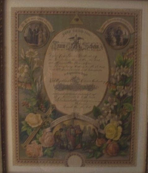 Gerberding Marriage Certificatge