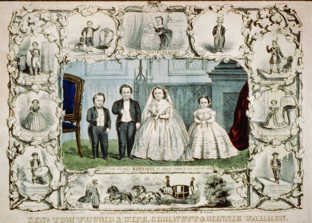 Genl. Tom Thumb & wife, Com. Nutt & Minnie Warren