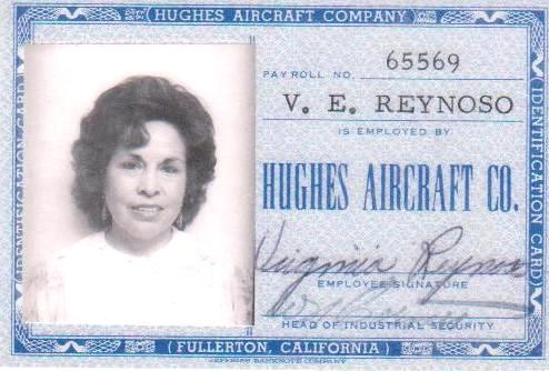 Virginia Espinoza, Hughes Aircraft California