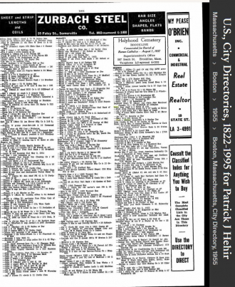 Patrick James Hehir jr--U.S., City Directories, 1822-1995(1955)