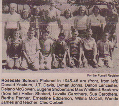 Rosedale, OK, School Class. 1945-46