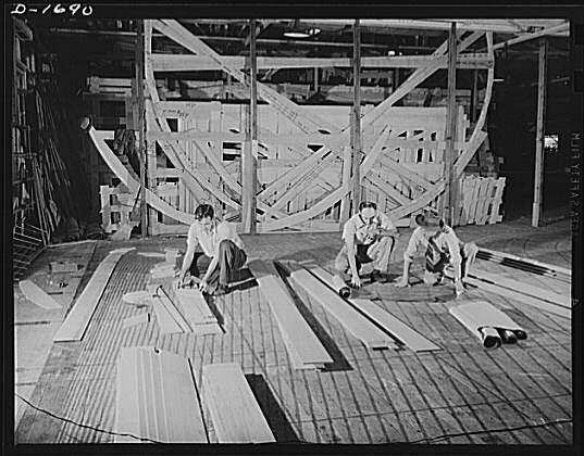 Shipbuilding (Newport News). These are mold loft workers...