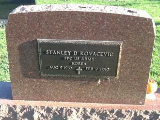 Stanley D Kovacevic gravesite