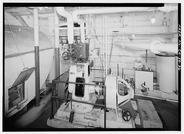 36. Steam powered generator. - Ferry EUREKA, Hyde Street...