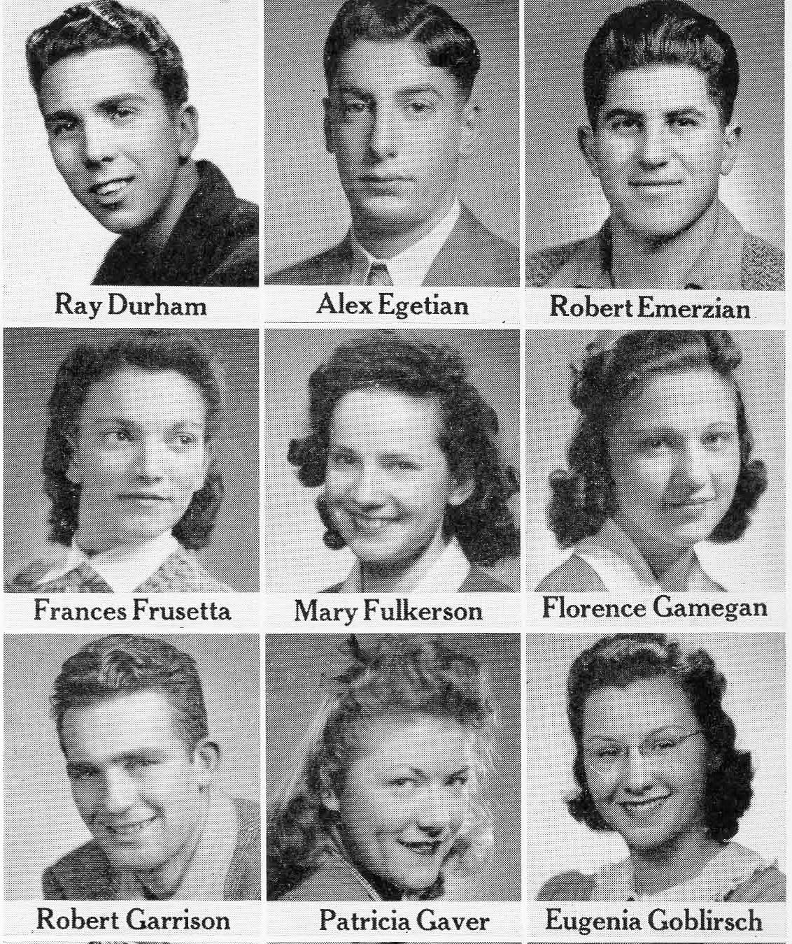 Ray Durham, 1942 Graduating Seniors