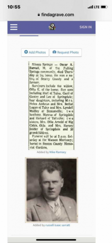 Grandpa Sarratts Obituary
