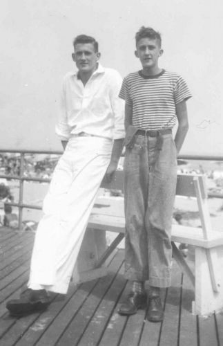 Don and Larry Allen at Asbury Park - 1947