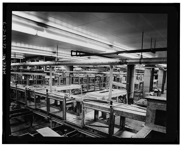 7. VIEW OF GLOVE BOX LINE UNDER CONSTRUCTION. (12/20/56)...