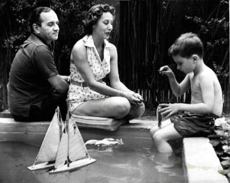 Arlene Francis and Martin Gabel and their son.