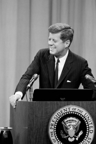 Smiling John F. Kennedy