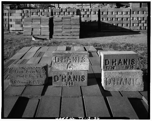 36. BRICK SAMPLES INCLUDING THE FIRST BRICK ON THE LEFT,...