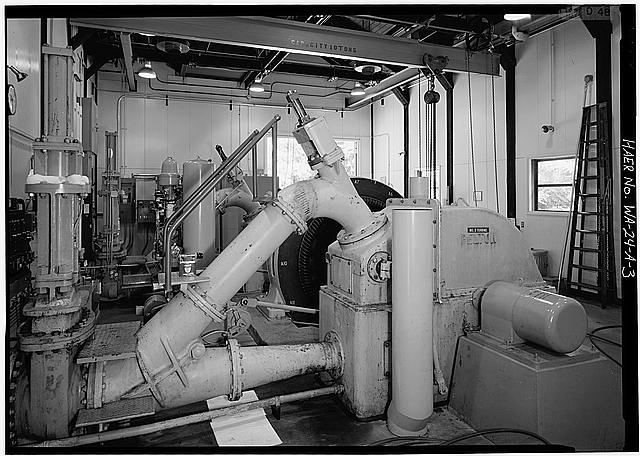 3. INTERIOR NEWHALEM POWERHOUSE LOOKING WEST WITH NO. 2...