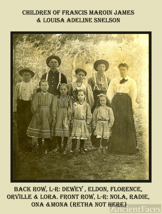 Francis & Louisa (Snelson) James Family