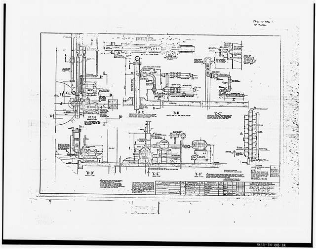 32. Photograph of a line drawing. 'REACTOR ARRANGEMENT,...