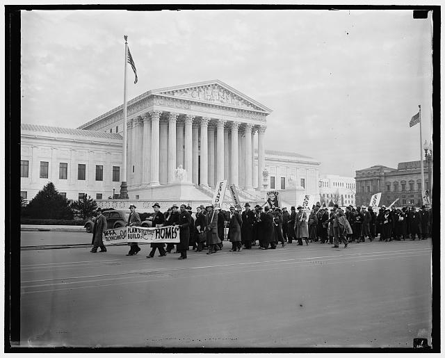 [WPA march in front of the U.S. Supreme Court]