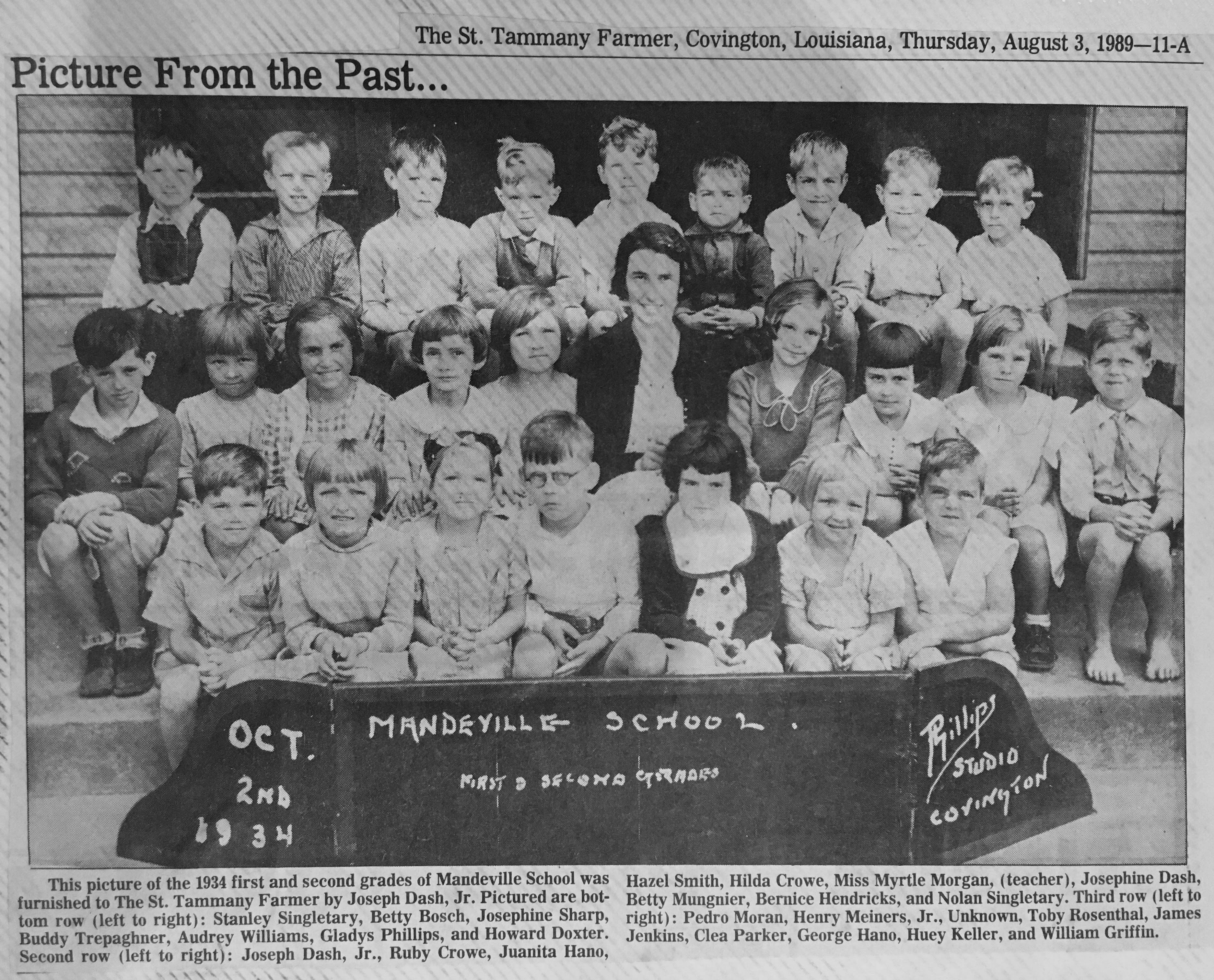 Mandeville, LA School Picture, 1934