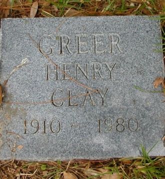 Henry Clay Greer gravestone