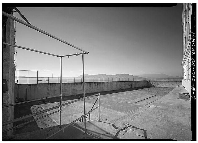 9. RECREATION YARD FROM TOP OF STAIRS IN SOUTHEAST CORNER...