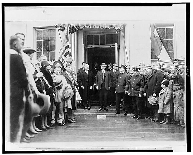 President Hoover was called to the White House lawn...