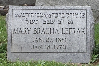 Mary Bracha (neé Weiss) Lefrak