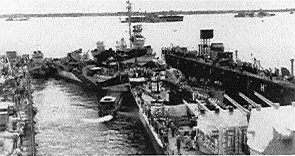 USS Killen at floating drydock