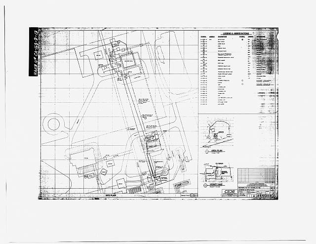 13. Photographic copy of site plan displaying Test Stand...