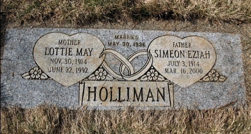 Simeon & Lottie Holliman Gravesite