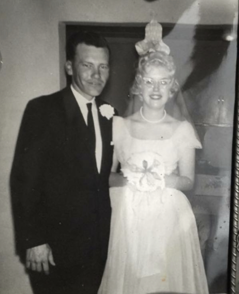 Bill and Linda Lefler on their wedding day, March 18. 
