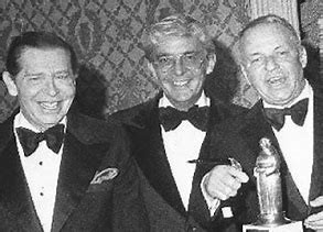 William B. Williams with Milton Berle and Frank Sinatra.